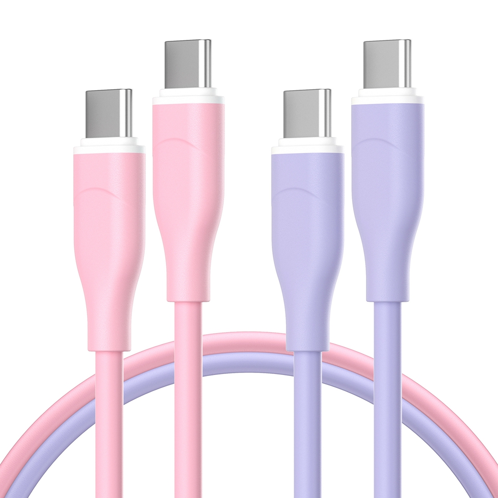 Type-c to Type-c   Silicone data cable  60W 100W  240W